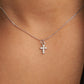 Silver Shiny Cross Necklace