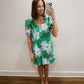 The Emerald Bloom Eyelet Mini Dress