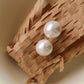 18K Gold Non-Tarnish Classic Pearl Stud Earrings