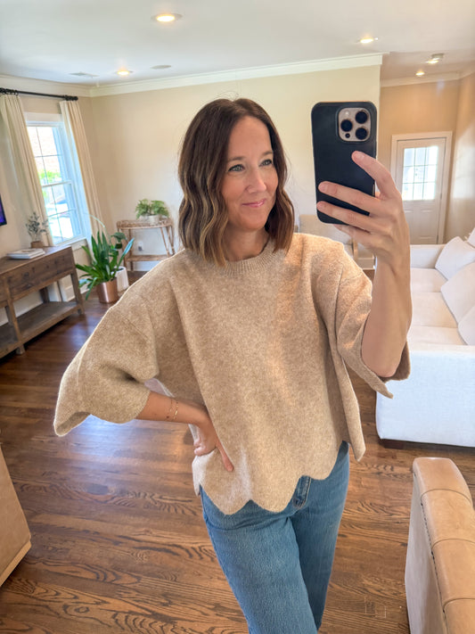 The Cider Knit Sweater in Taupe