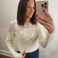 The Daisy Stitch Sweater in Cream