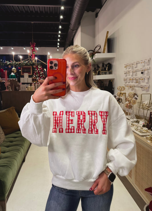 Plaid Merry Shirt in White