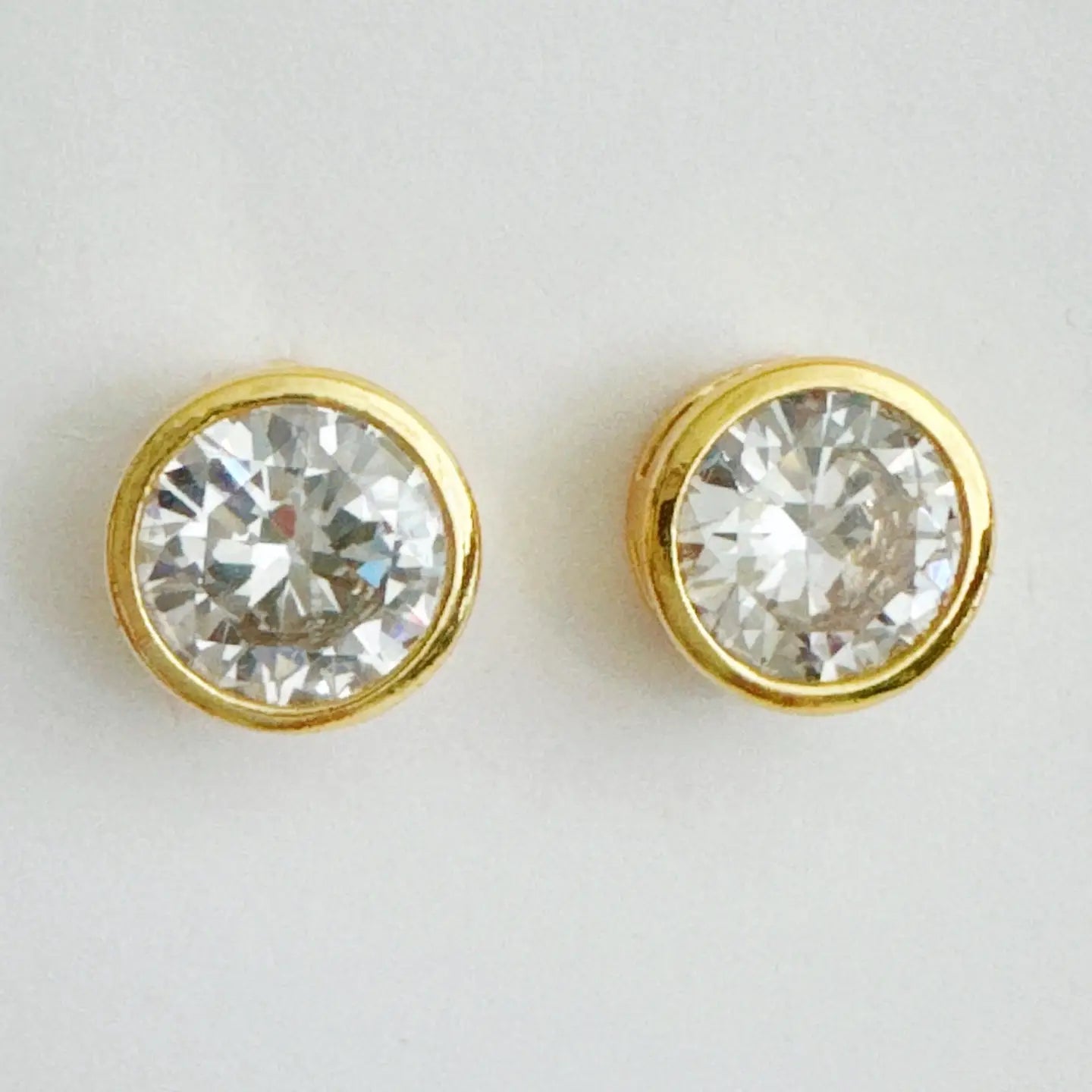 Bold and Brilliant Bezel Stud Earrings