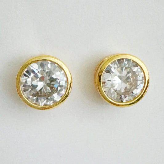 Bold and Brilliant Bezel Stud Earrings