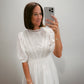 The White Eyelet Midi Dress