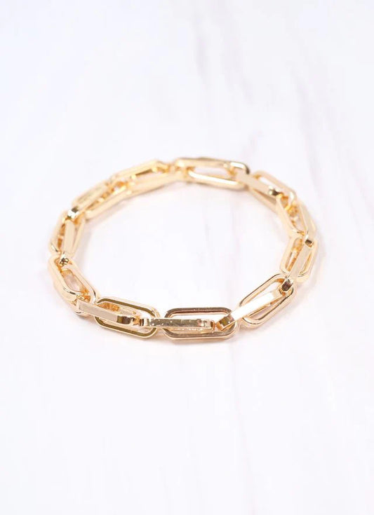 Rabson Link Stretch Bracelet Gold