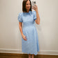 The Blue Eyelet Midi Dress