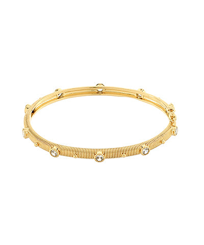 CZ Station Omega Bangle Bracelet