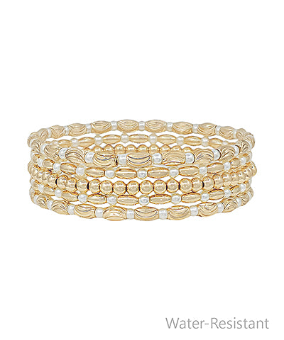 5 Row Multi Pearl Bracelet