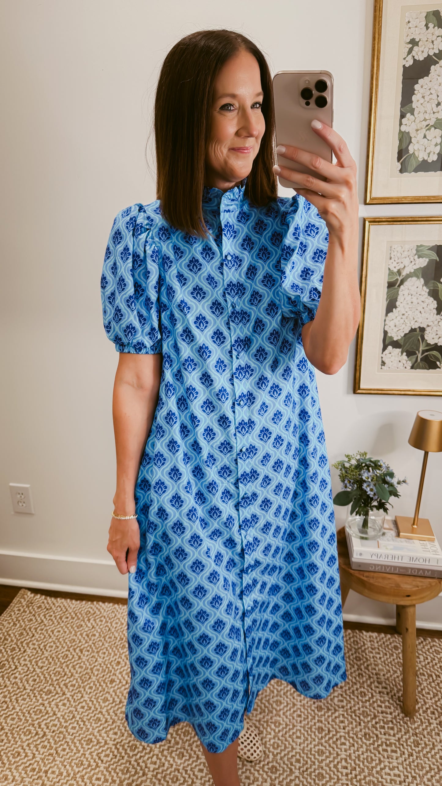 Camille Printed Midi Dress