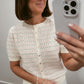 The Pointelle Petal Sweater