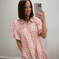 The Rose and Stripe Tiered Dress