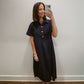 Bluebell Button Midi Dress in Navy