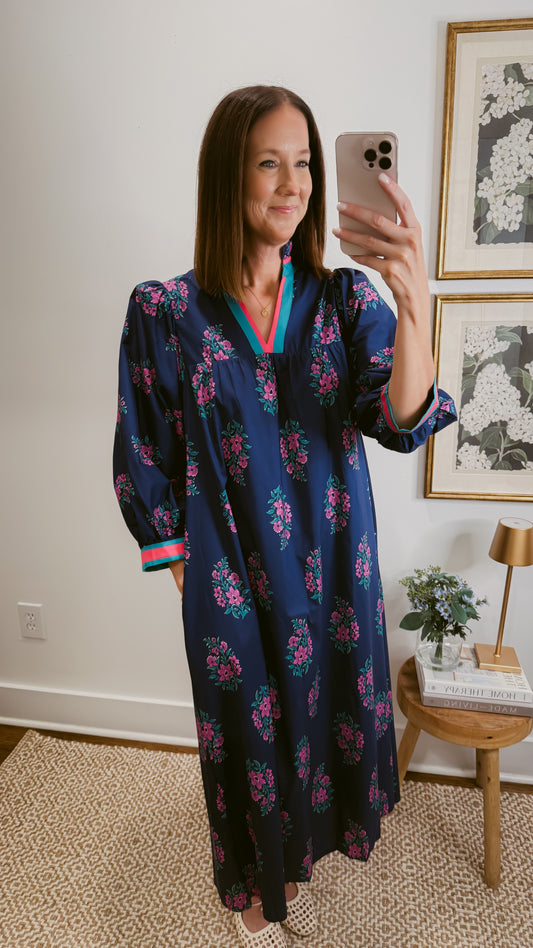 Magnolia Bloom Midi Dress