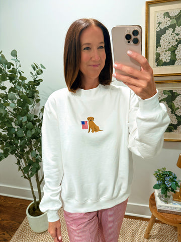 The Golden Retriever Flag Sweatshirt