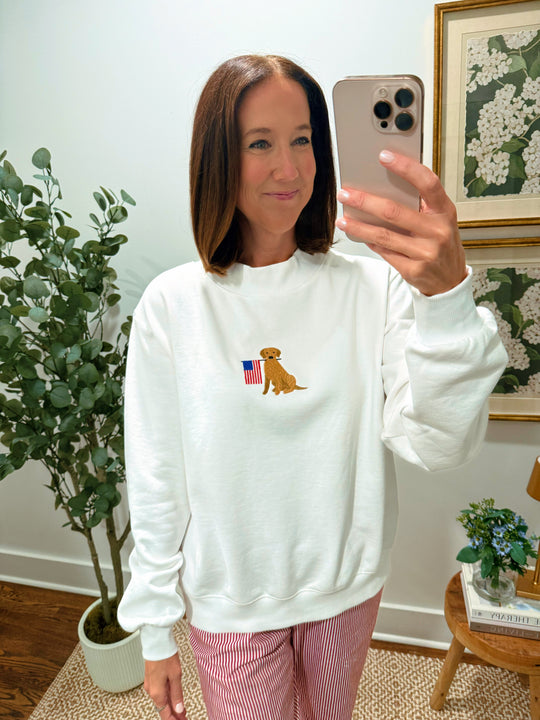 The Golden Retriever Flag Sweatshirt