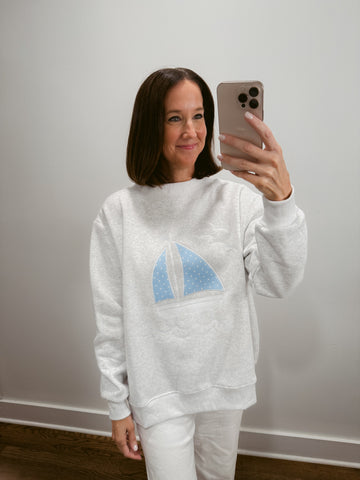Sail Away Mockneck Sweatshirt