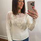 The Daisy Stitch Sweater in Cream