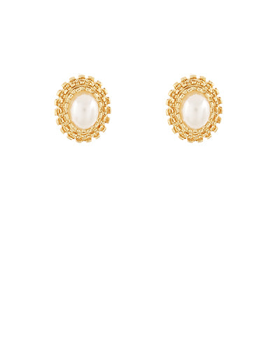 Gilded Pearl Earrings