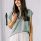 The Michelle Sweater Vest in Sage
