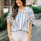 The Annalee Striped Blouse
