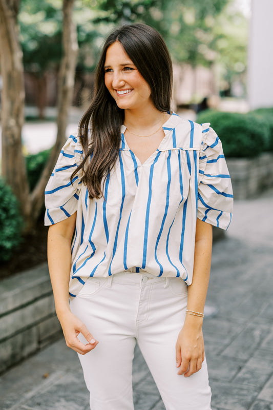 The Annalee Striped Blouse
