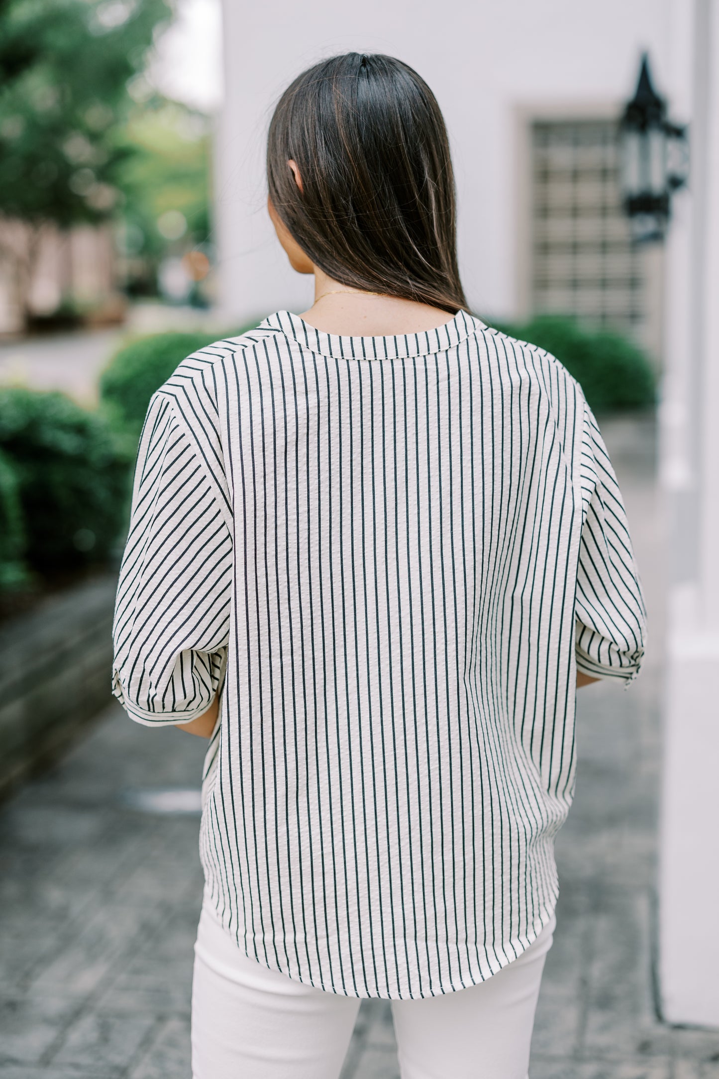 The Dublin Striped Button-Up Top