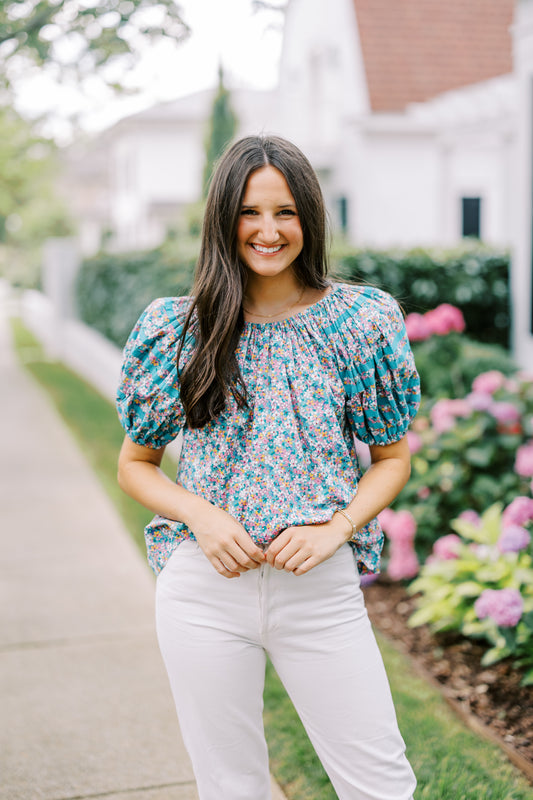 The Olive Floral Top