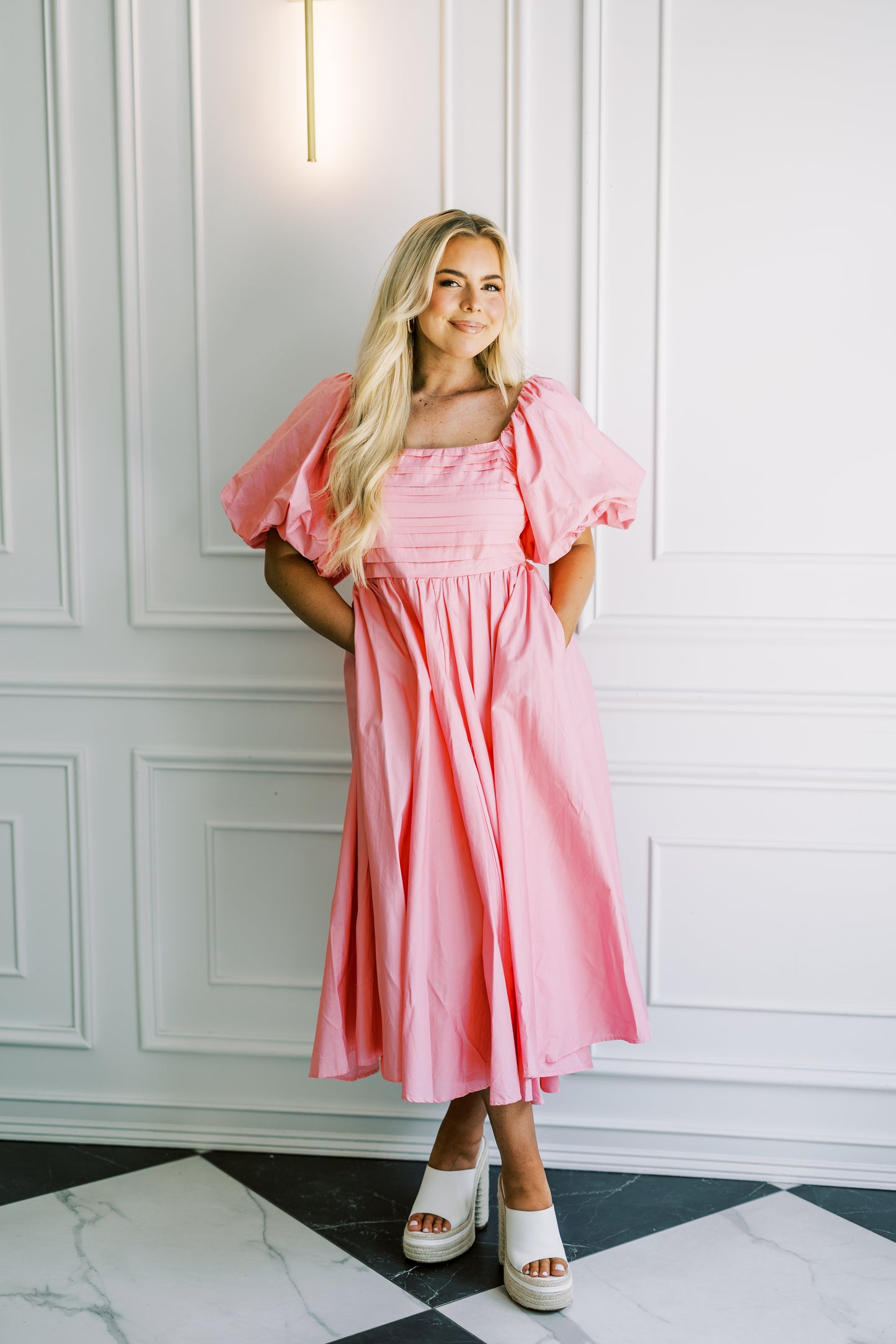 The Athens Dress in Pink