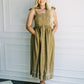 The Eloise Midi Dress in Mustard Green