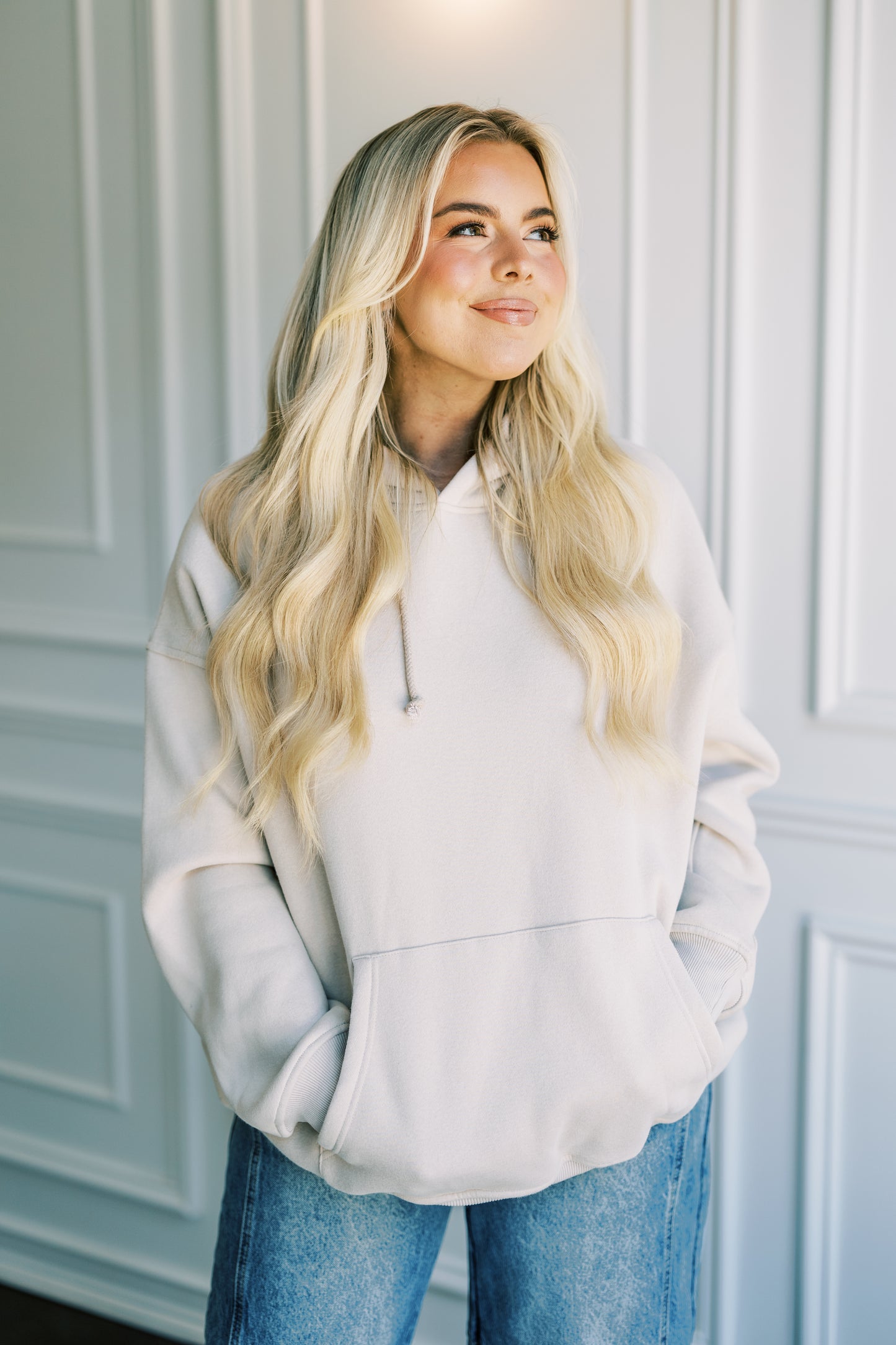 The Caley Hoodie in Sandstone