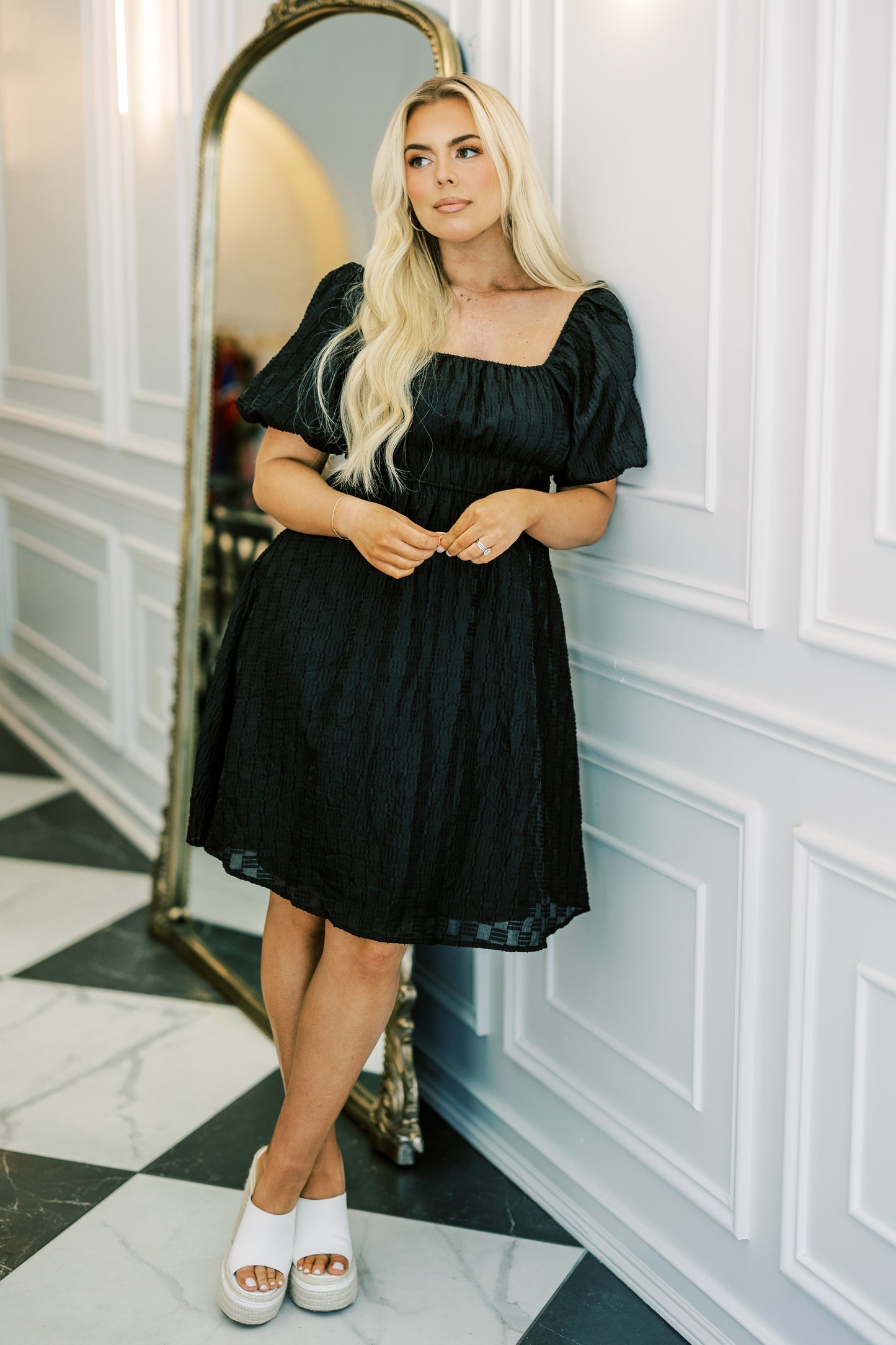 The Sarah Bubble Sleeve Dress