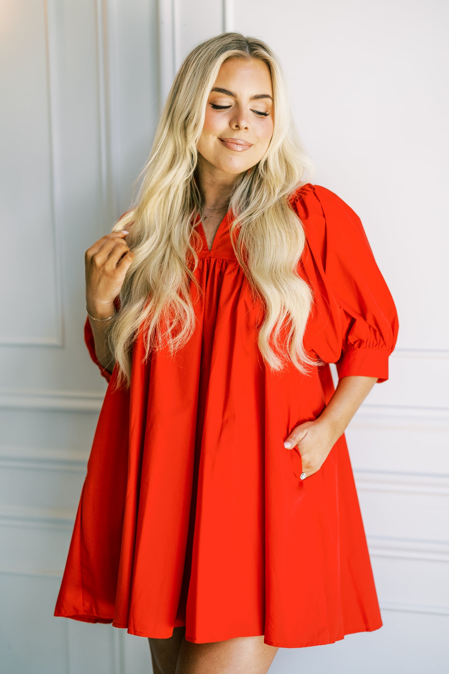 The Sherri Mini Dress in Red