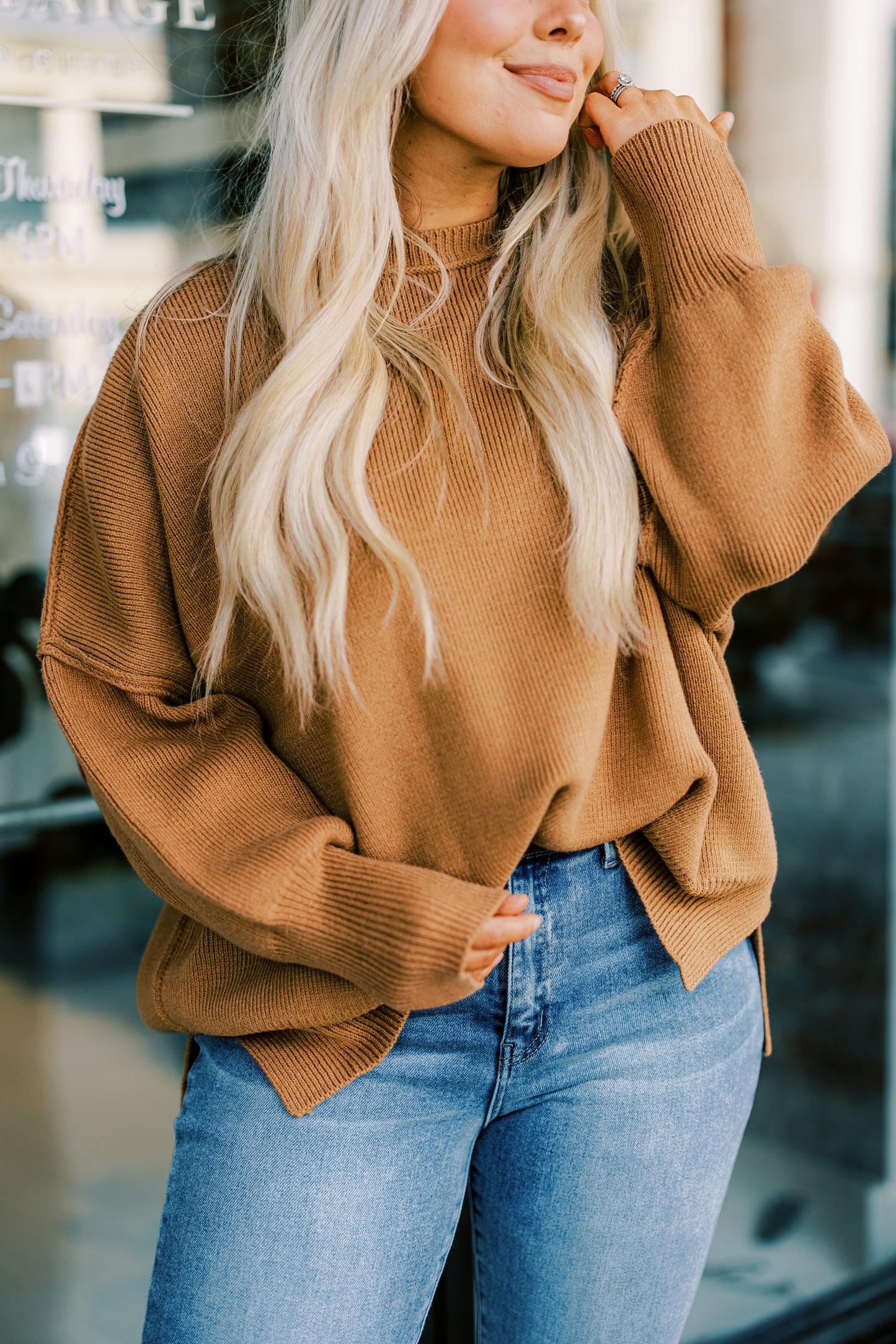 The Allegra Sweater in Camel