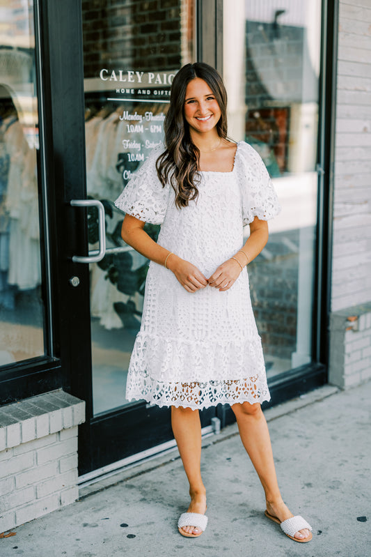 The Lisa Dress in White