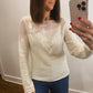 The Daisy Stitch Sweater in Cream