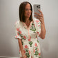Pink Blossom Smocked Midi Dress