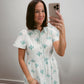 Seafoam Bloom Tiered Midi Dress