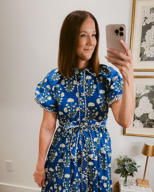 Marigold Bloom Midi Dress