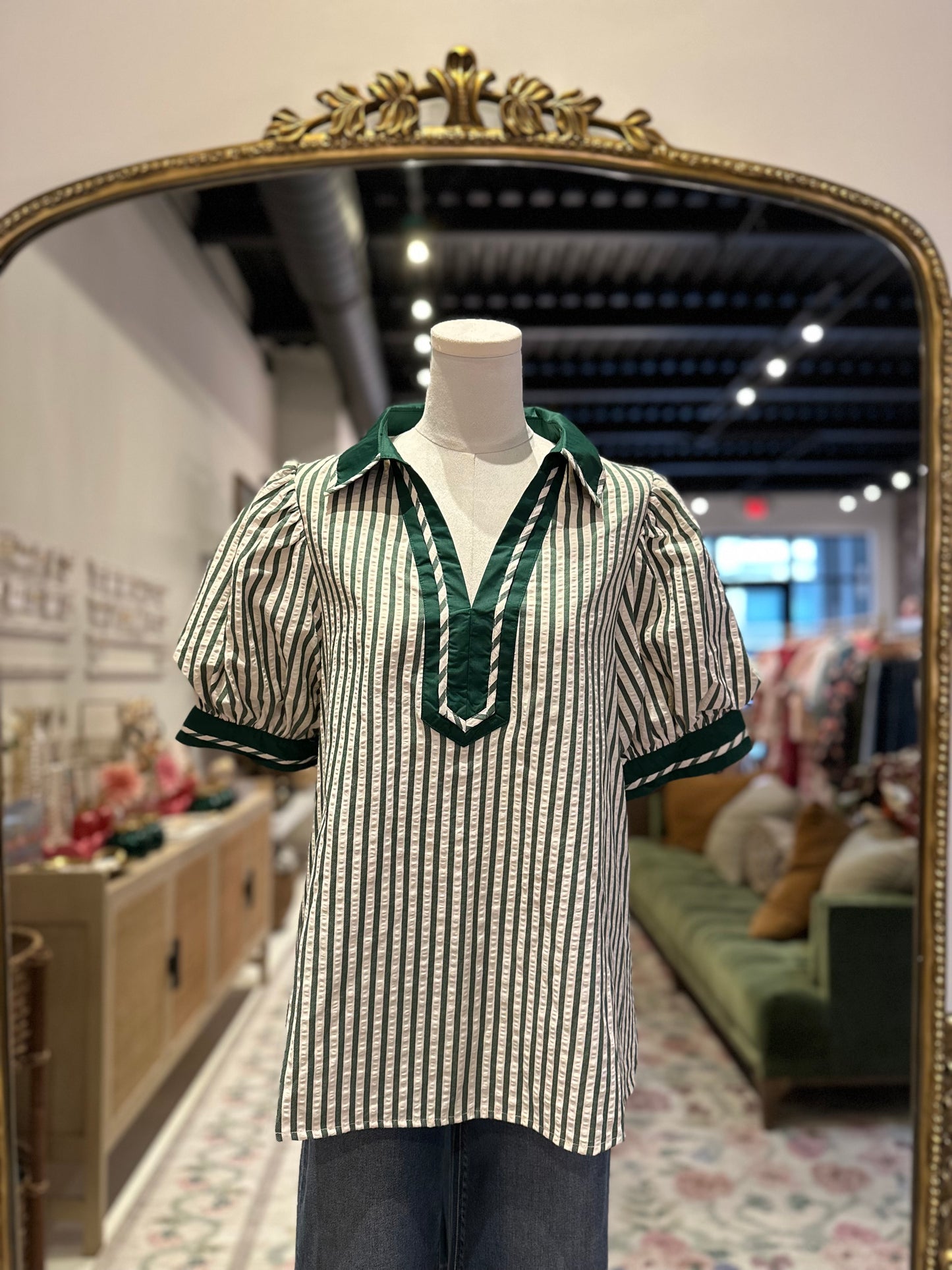 The Lottie Top In Green