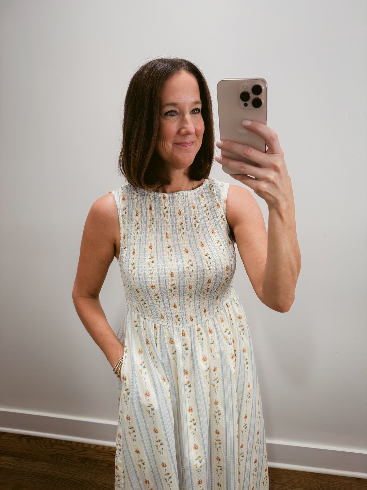 Sweet Meadow Midi Dress in Blue