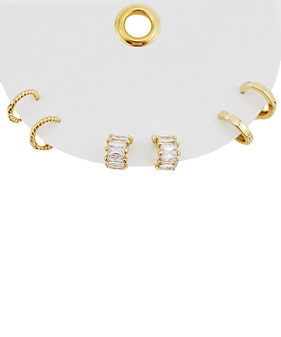 Gold Multi Shape Hoop Set