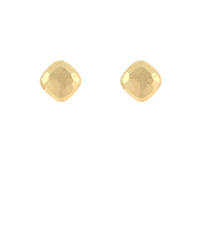 Faceted and Squared Done Shape Earrings
