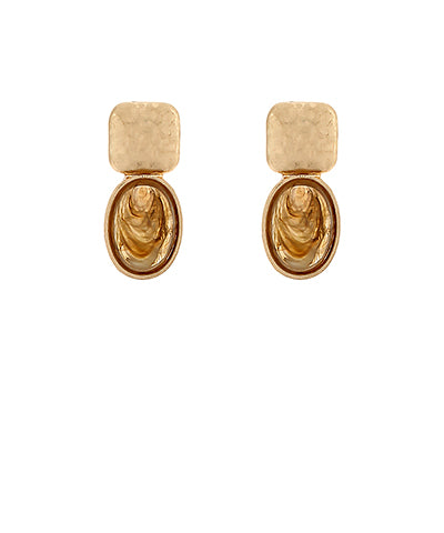 Light Brown Marble Drop Earrings