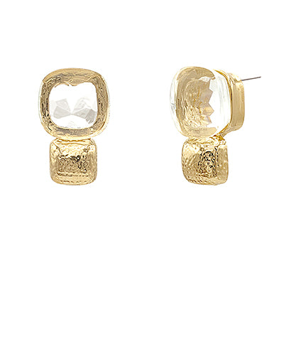 Square Stone Earrings