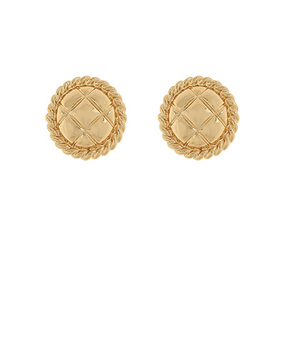 Textured Round Stud Earrings