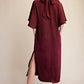 The Bordeaux Dress | Burgundy Satin Wedding Guest Midi Dress