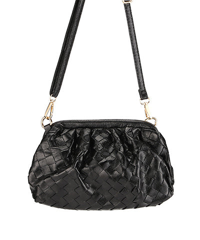 Black Woven Handbag