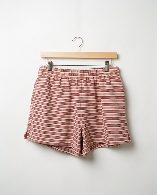 The Morgan Striped Shorts in Pink