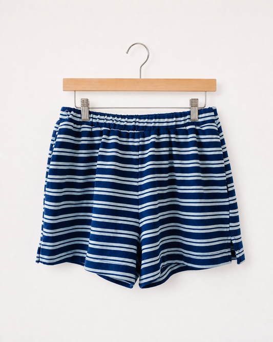The Shoreline Terry Shorts in Blue